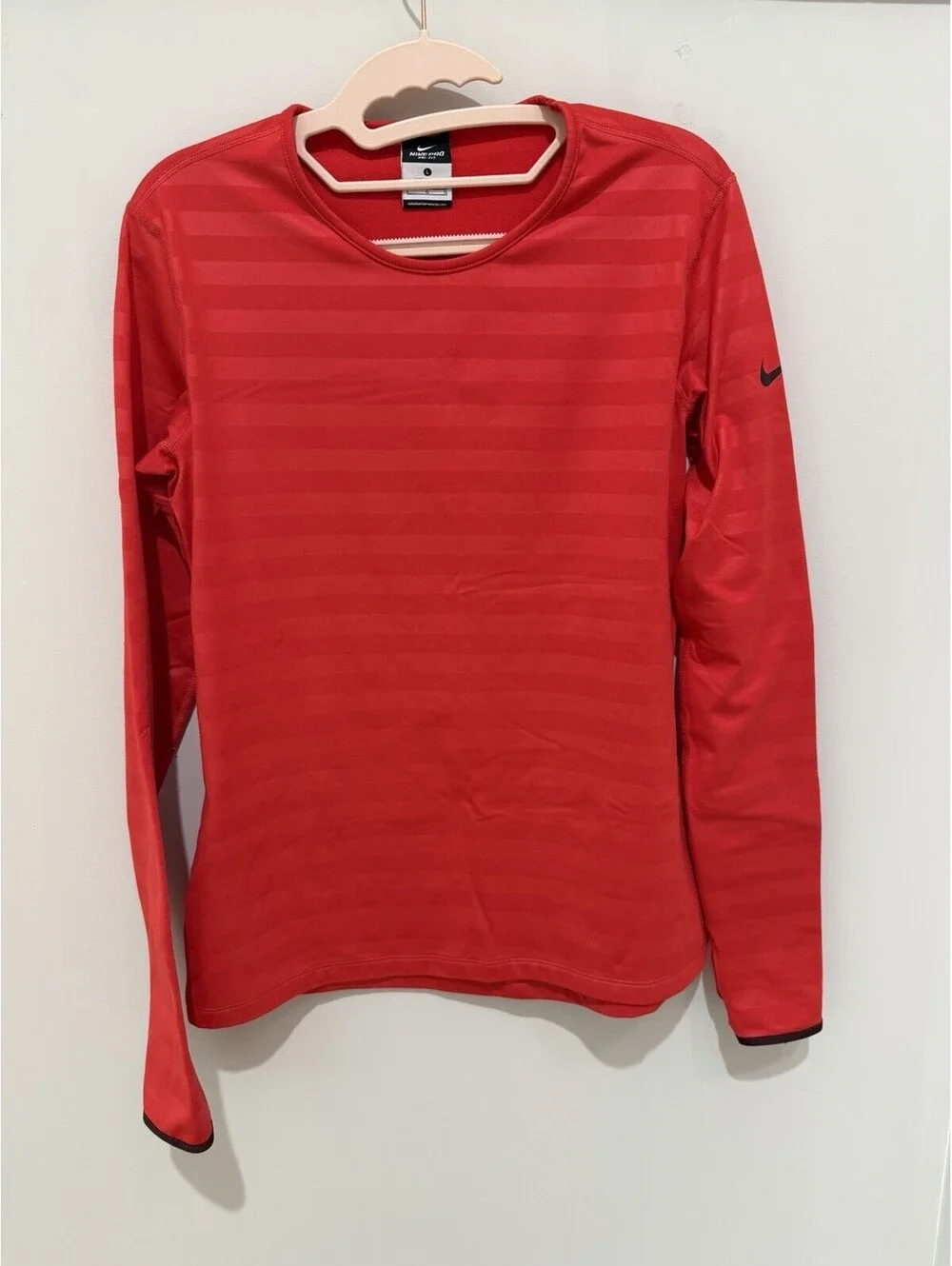 Nike Pro Dri-Fit Fitted Women's Large Pullover Long Sleeve Shirt Lined.T7c